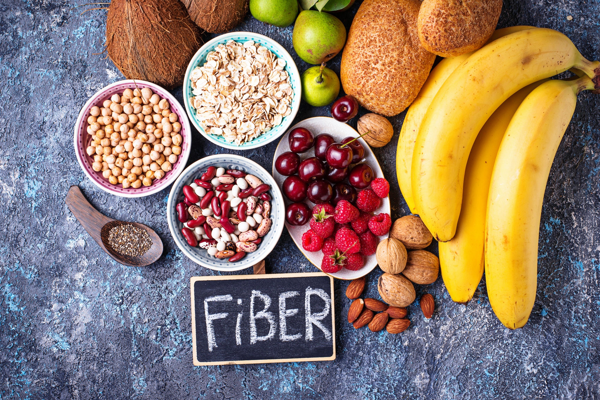 Products rich in fiber. Healthy diet food